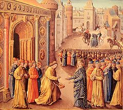 Raymond van Poitiers verwelkomt Lodewijk VII in Antiochië